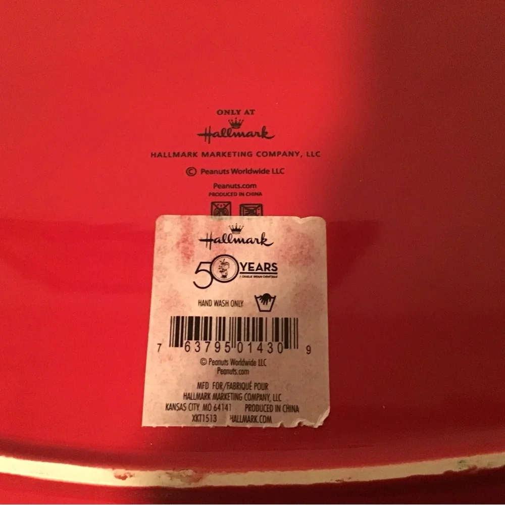Hallmark “Snoopy” Peanuts Christmastime Is Here Serving Platter - NEW